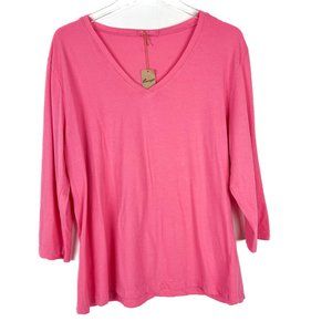 Nike Women's Pink V-Neck Top